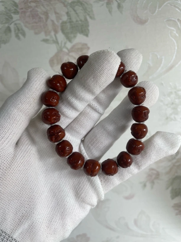 橄榄核雕刻百态手串12mm