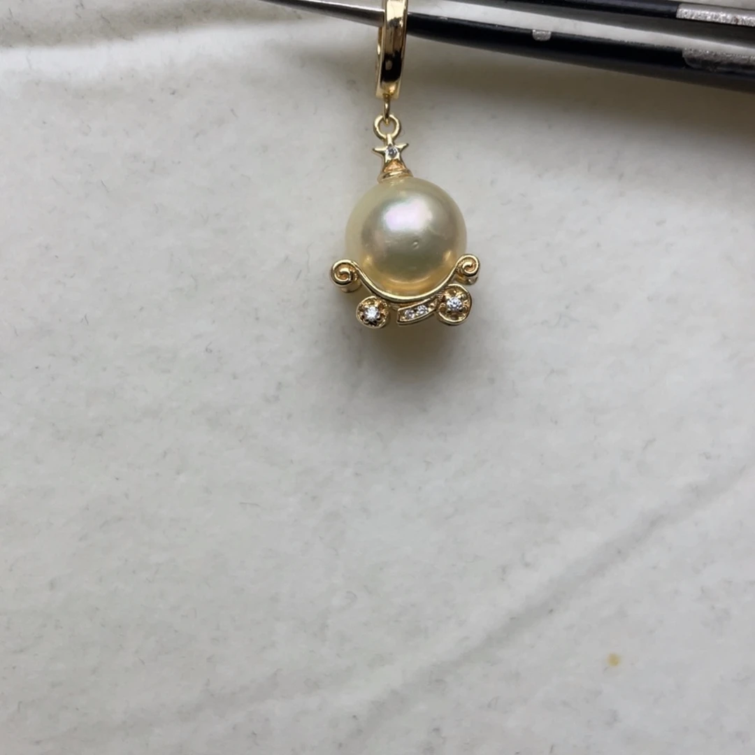 海水珍珠吊坠(不含链)银S925镶嵌