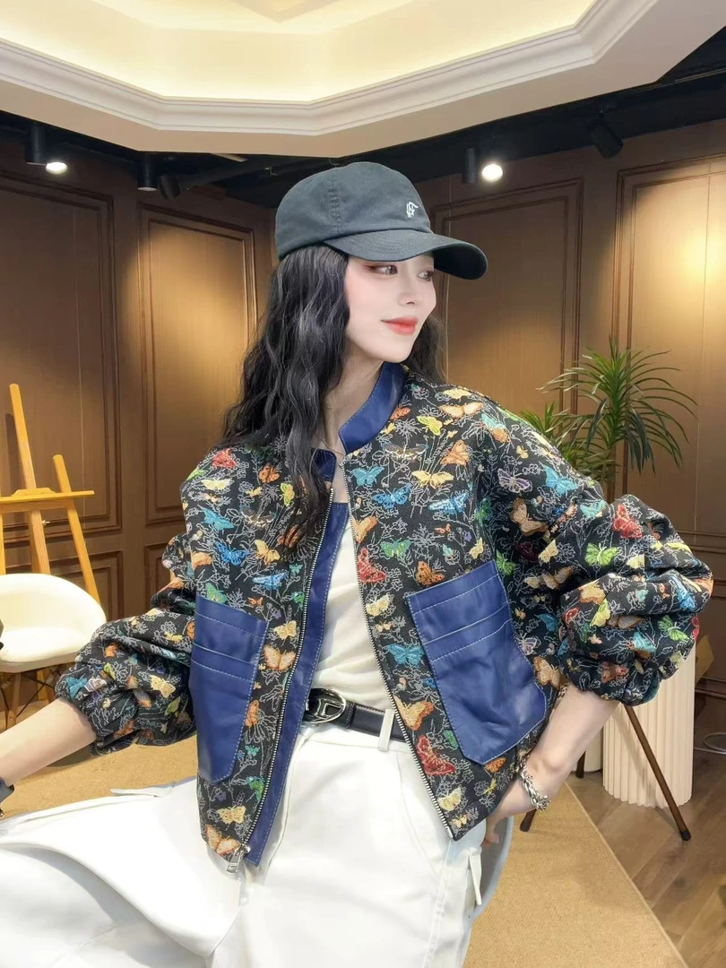 【千艺-Studio】“蝶飞花舞”春装海宁春秋款短款气质设计师夹克外套