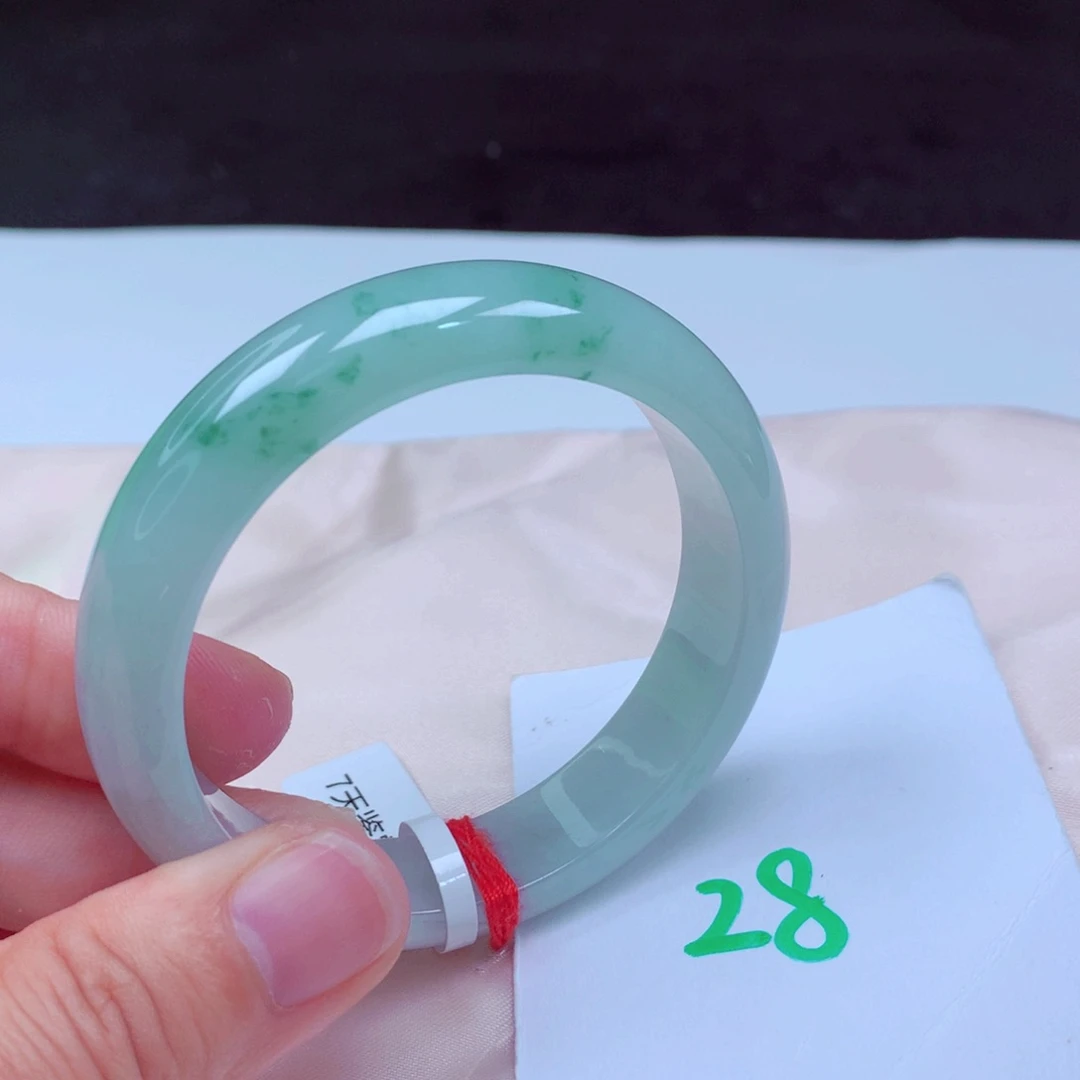 未镶嵌手镯翡翠缅甸天然A货翡翠手镯52.7