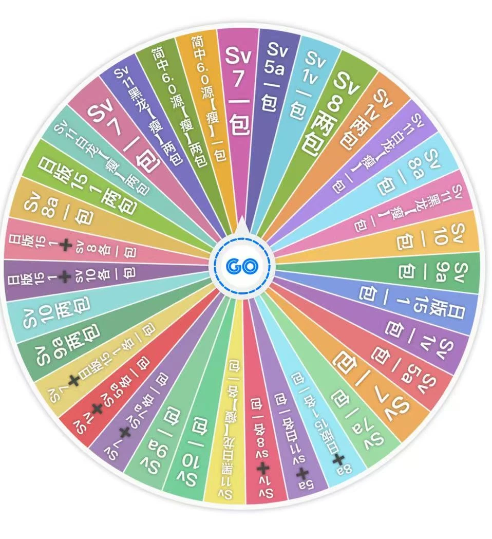 欧气大转盘代拆/出两高两球停/转盘卡包概率均相等