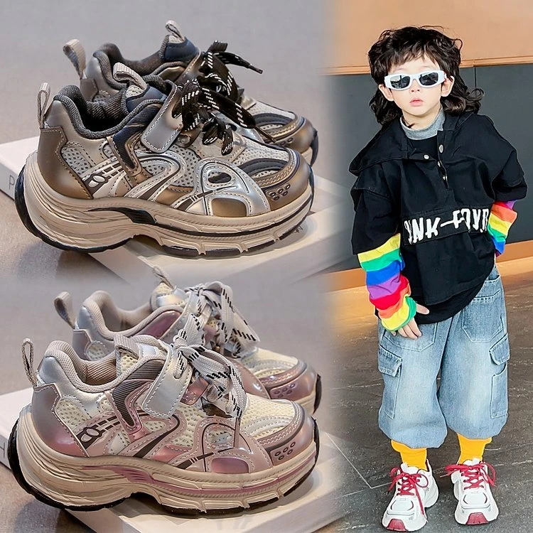 6251春秋季新款百搭软底儿童鞋子中大童老爹鞋