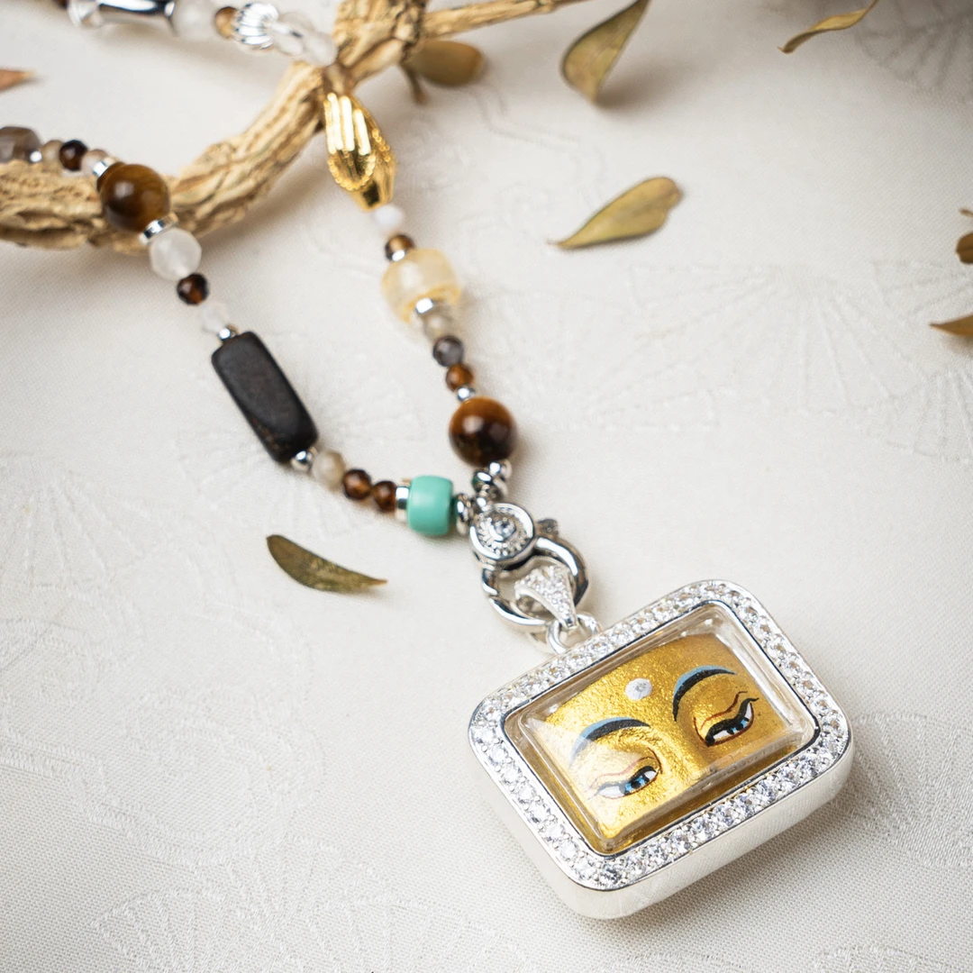 铜合金亚克力吊坠 【一眼万物】般若眼手工随身精致小擦擦项链