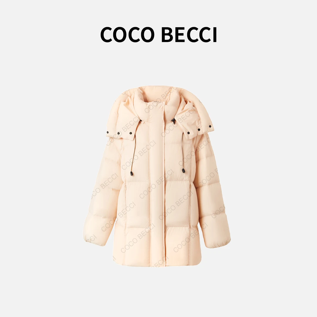 丫头baby【小暖炉】COCOBECCI连帽保暖泡芙鹅绒服YT24YW010055