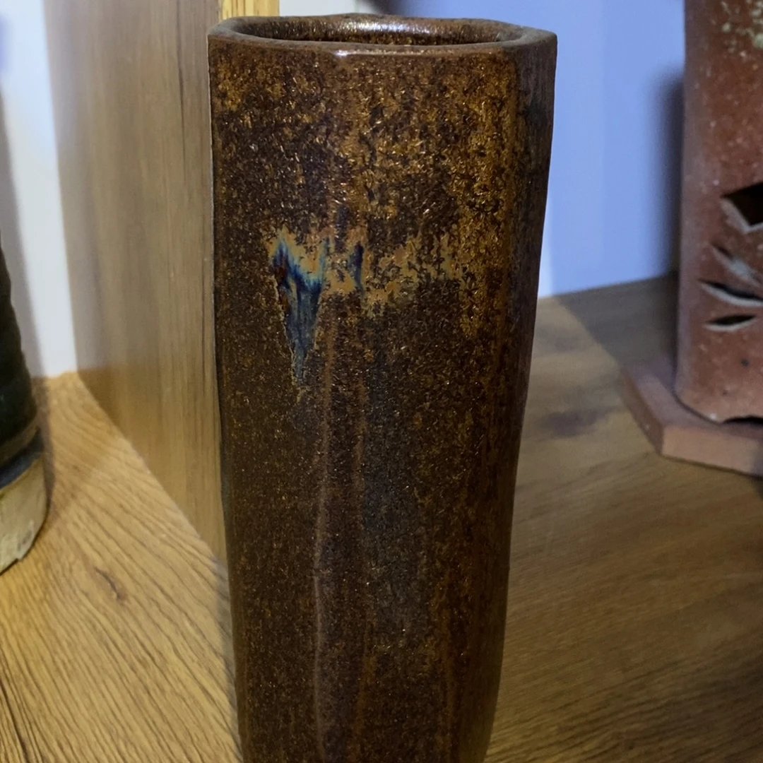 瓷片烫金釉花器花器