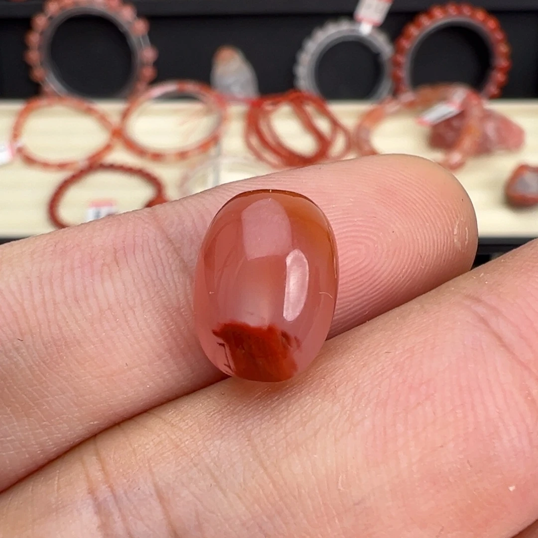 南红玛瑙未镶嵌颈饰枣珠9*13