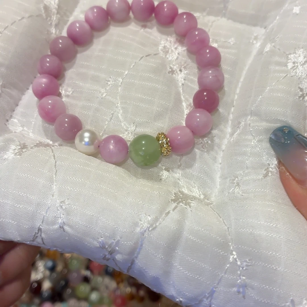 银S925镶嵌烟晶手链