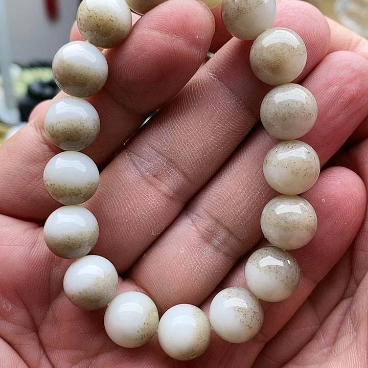 【闪购商品】未镶嵌手串和田玉12糖白
