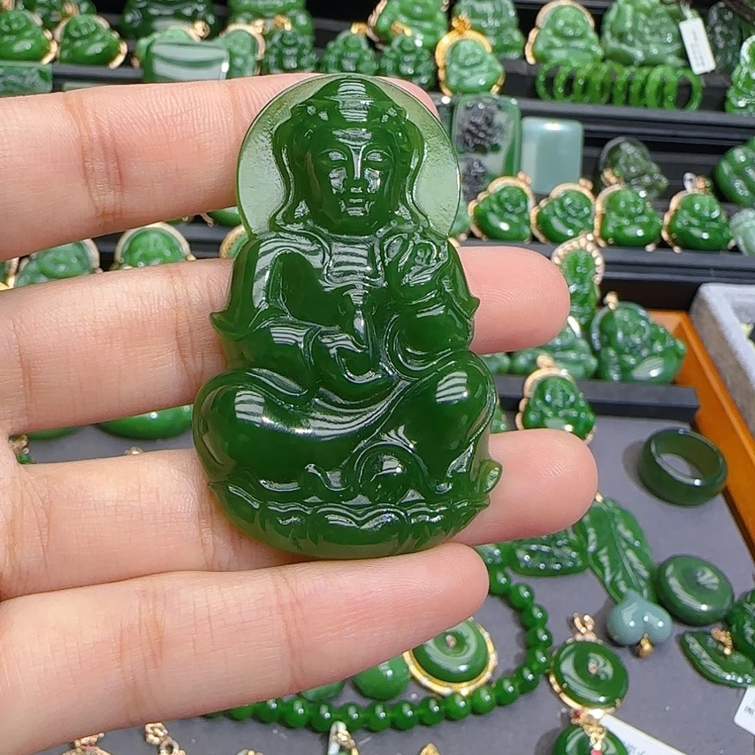 和田玉（碧玉）未镶嵌颈饰编绳