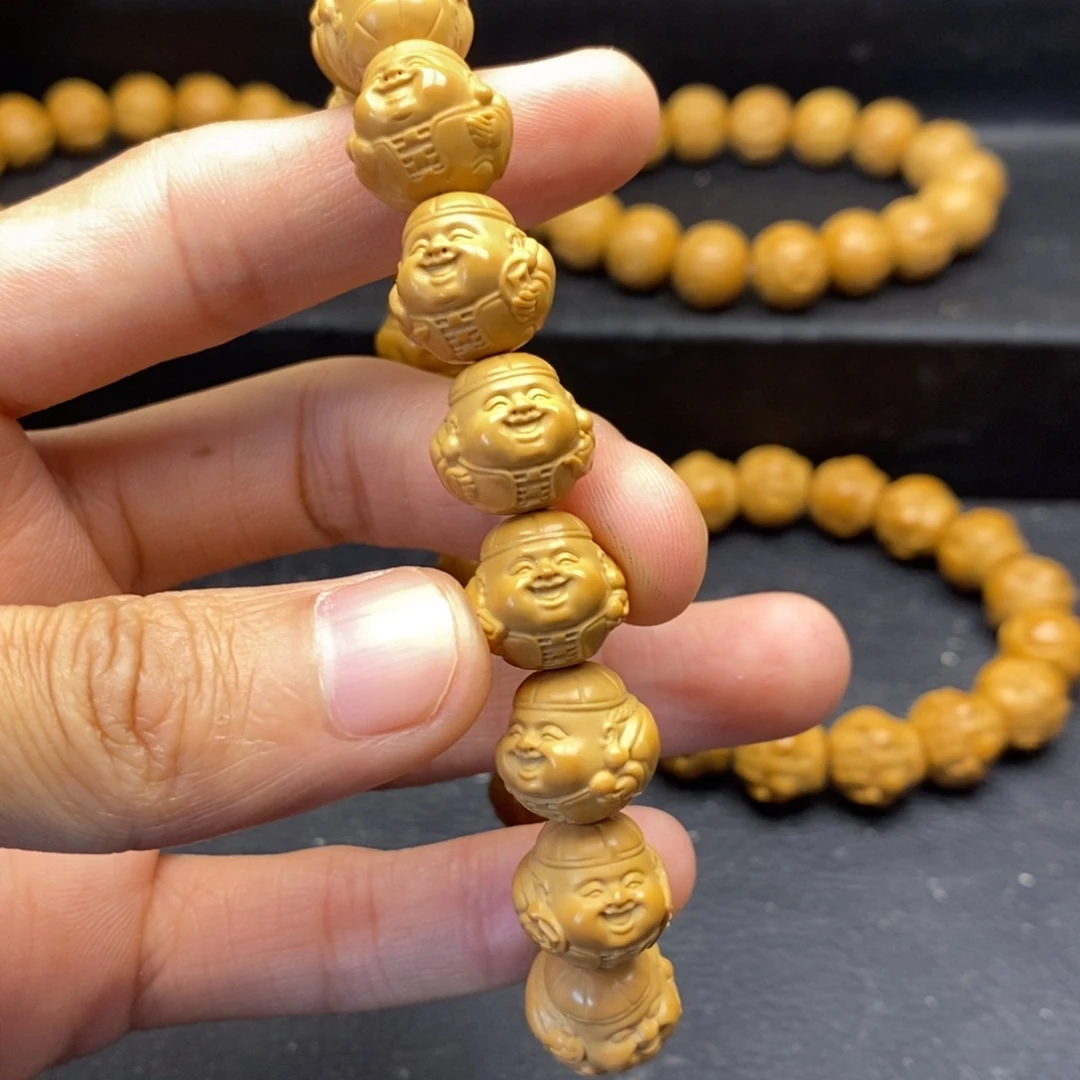 猴头核桃吊坠精修地主财神