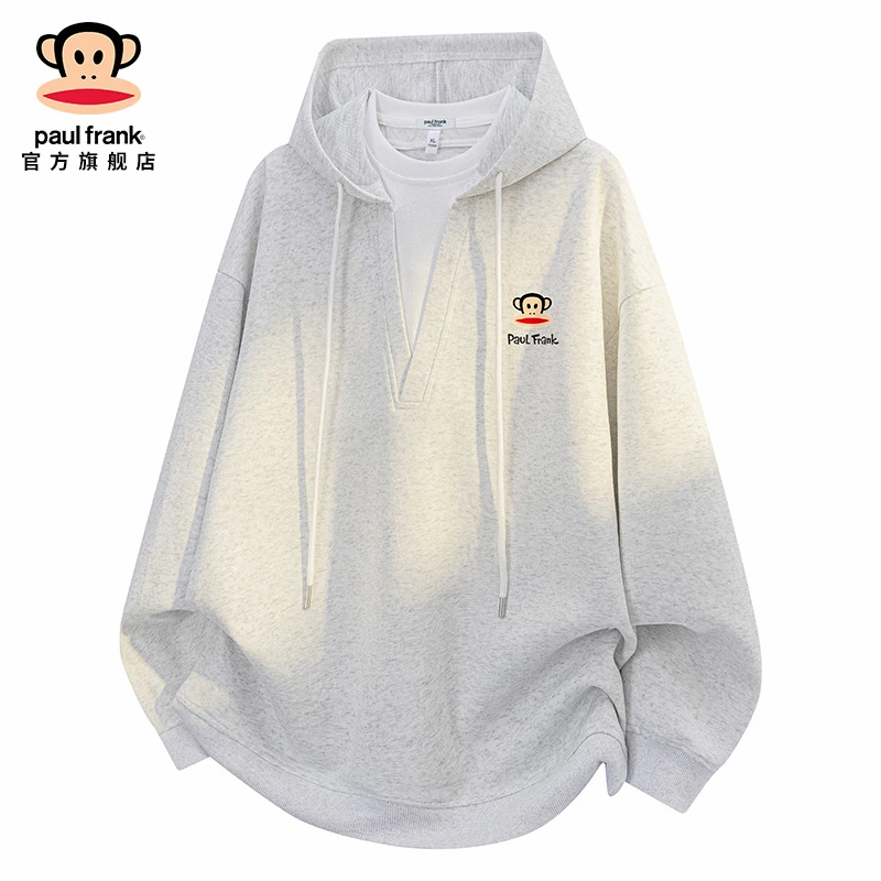 paul frank/大嘴猴美式连帽卫衣男款2025秋冬潮流宽松百搭上衣服