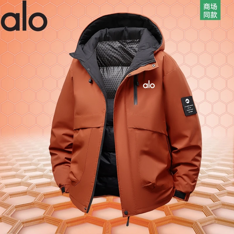 【官方奥特莱斯】品牌折扣 户外连帽羽绒棉服男士防风防晒情侣棉衣