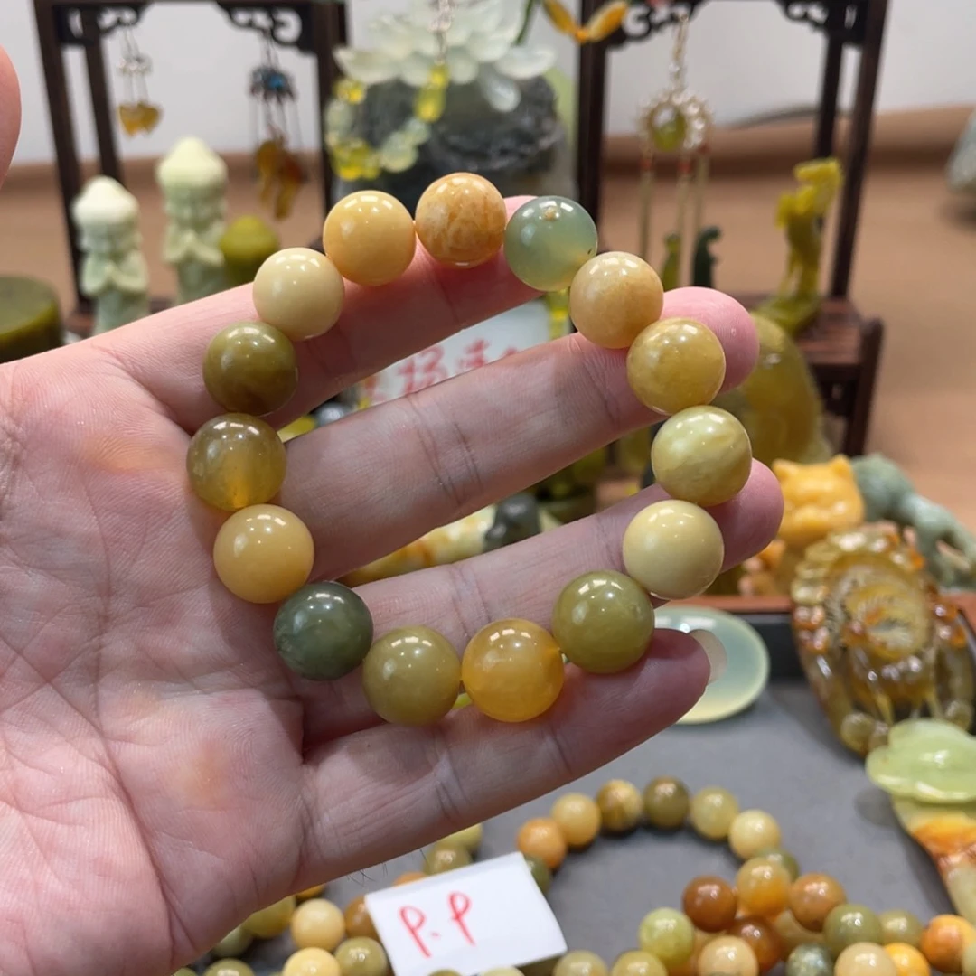 未镶嵌蛇纹石玉手链