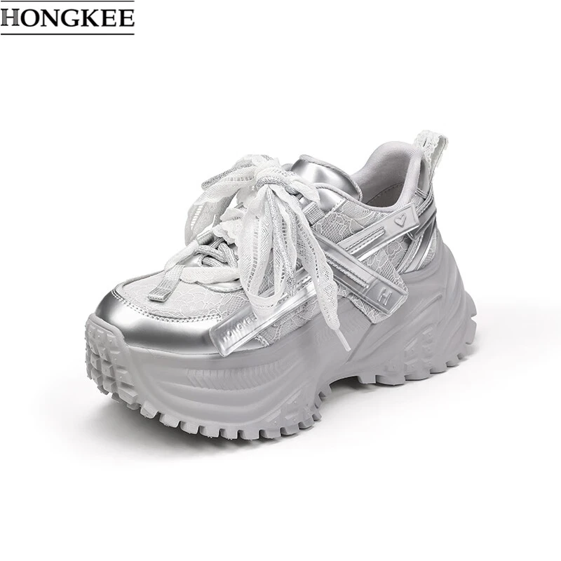 25春季系带休闲鞋厚底增高老爹鞋HC55X106