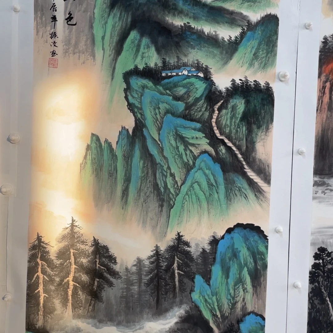 国画李振汶老师绘画