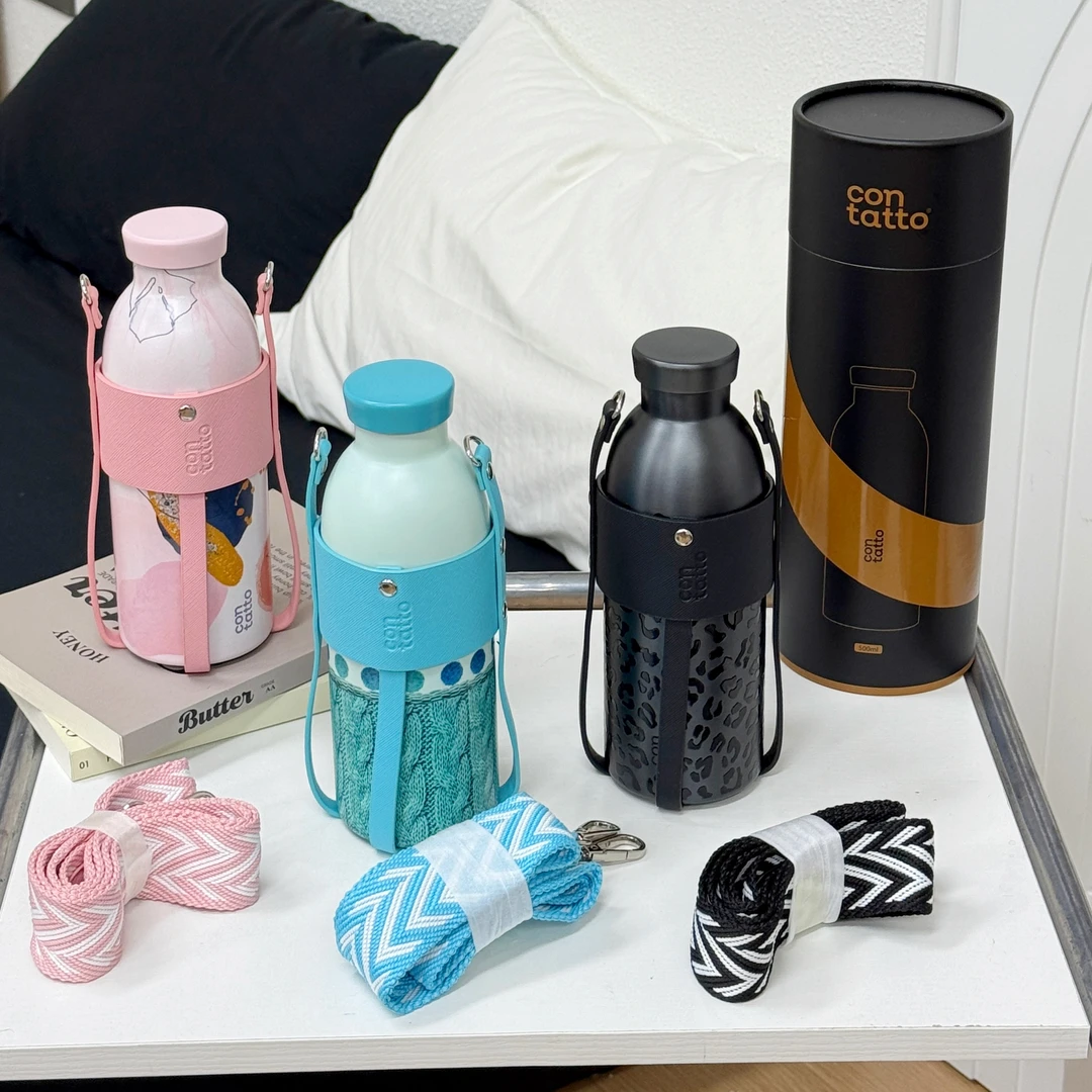 K251195 500ml 好看 可背 个性保温杯 可乐杯