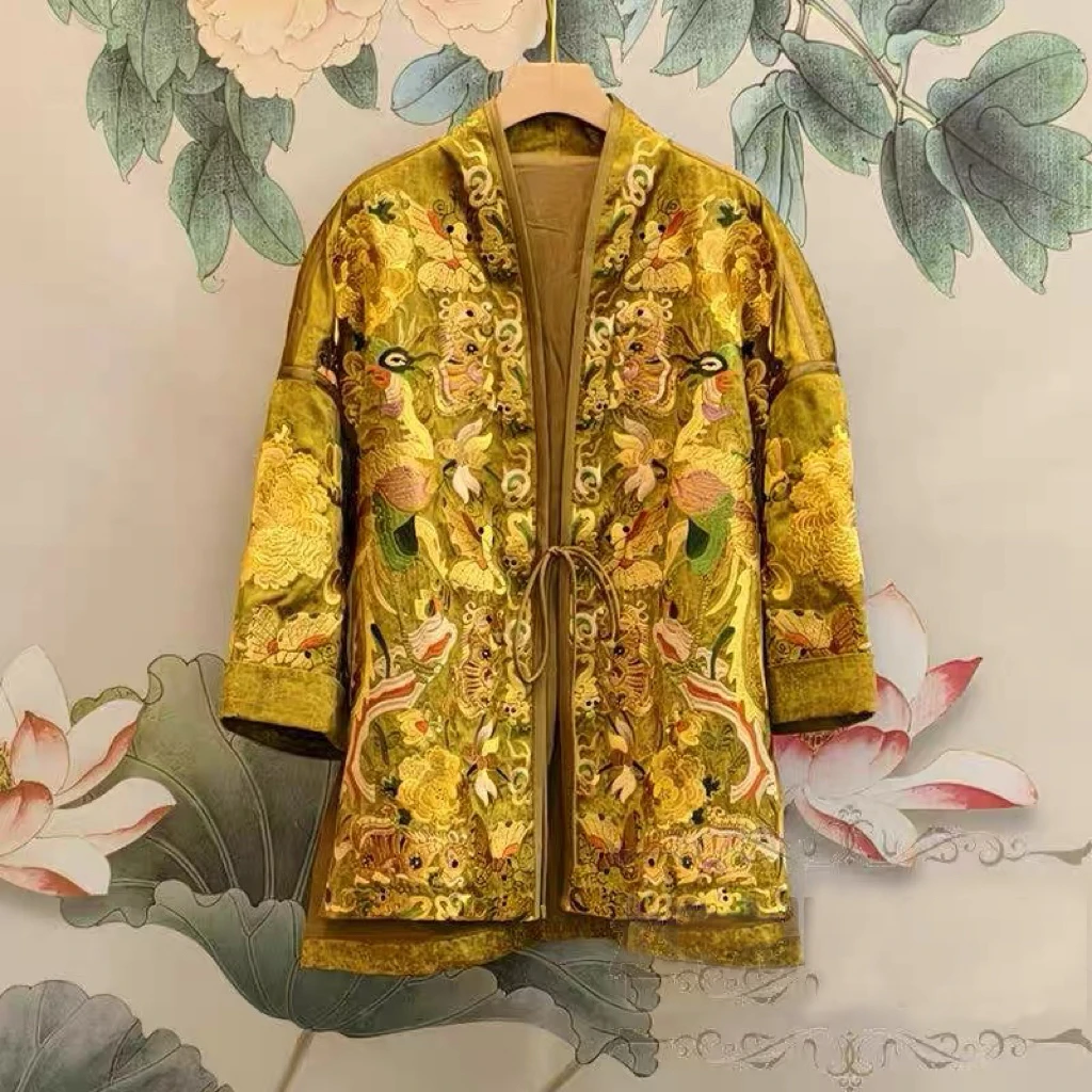 【花蝶满园】春季新款重磅百搭刺绣外套2025B1004—香雪