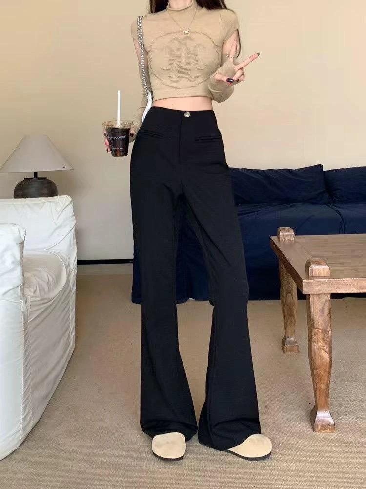 休闲裤25008微辣小黑裤