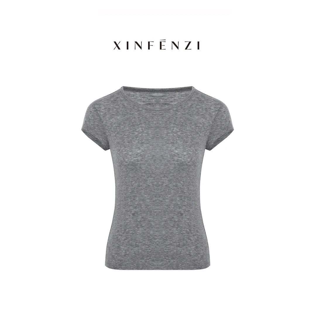 【亲肤T】XINFENZI 无压力超舒适显瘦短袖T恤 SS36093