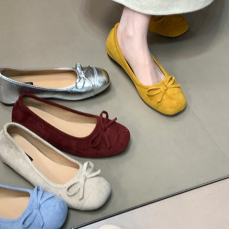 百搭不累脚玛丽珍鞋蝴蝶结复古芭蕾鞋内增高单鞋女