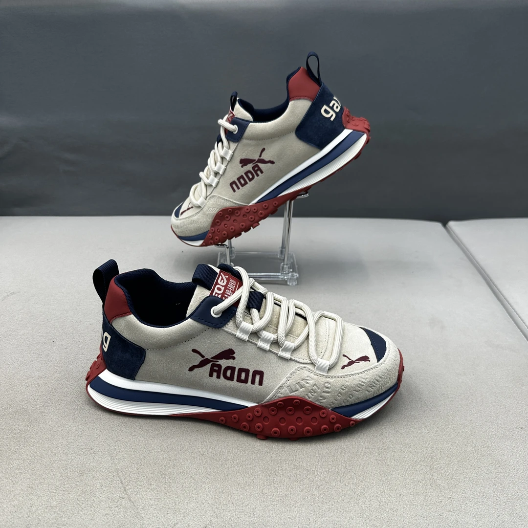 2025秋季新款时尚男鞋舒适百搭反绒皮休闲运动鞋痞帅男士潮男鞋