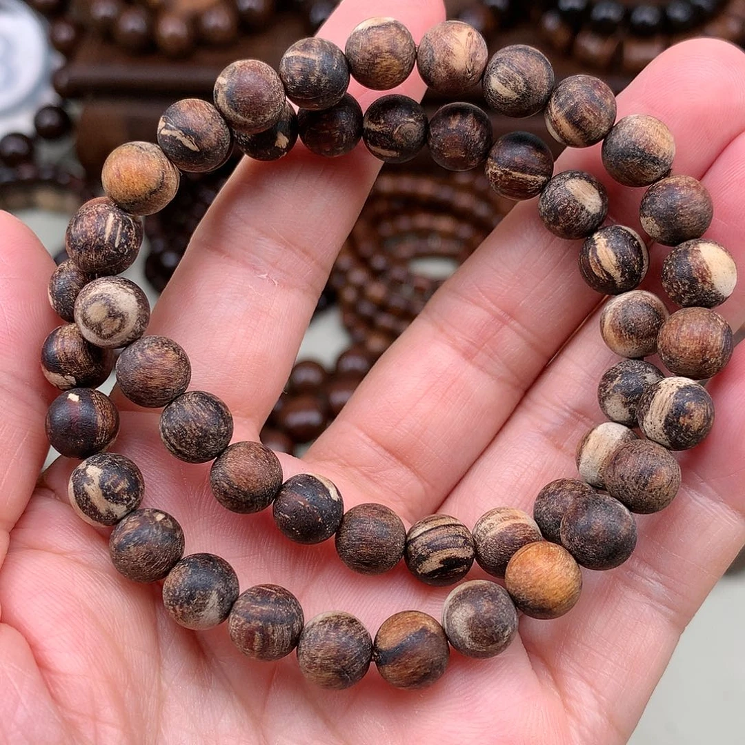 【闪购商品】贡木其他印贡黑油虎皮双圈0.8福利