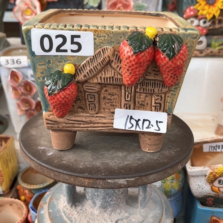 紫砂花盆粗陶材质多肉花盆