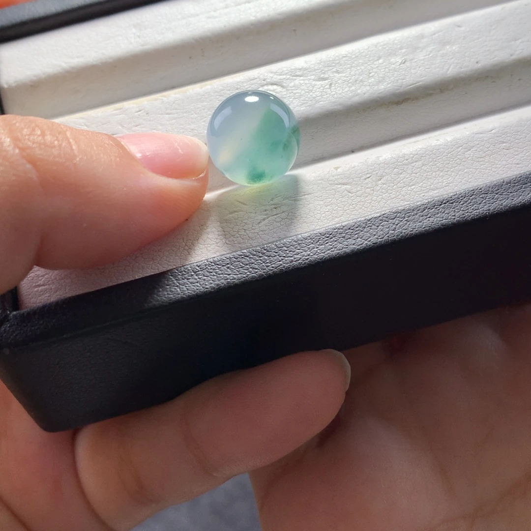 翡翠未镶嵌手串卡12冰蓝飘花