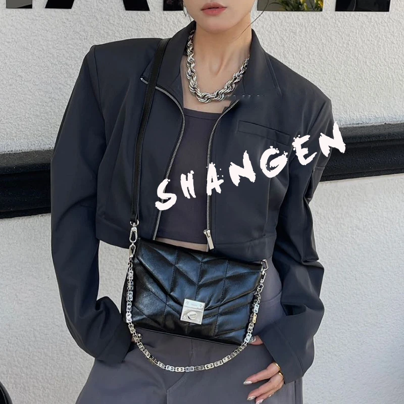 【尚恩CC】ZT-D7133-午夜黑梅-23*8*14轻奢时尚女士新款单肩斜挎包