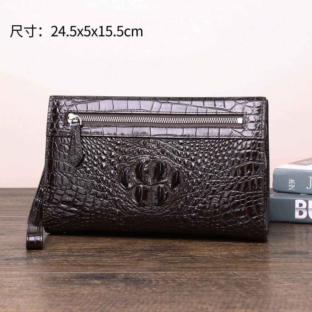 男士鳄鱼手拿包时尚休闲百搭