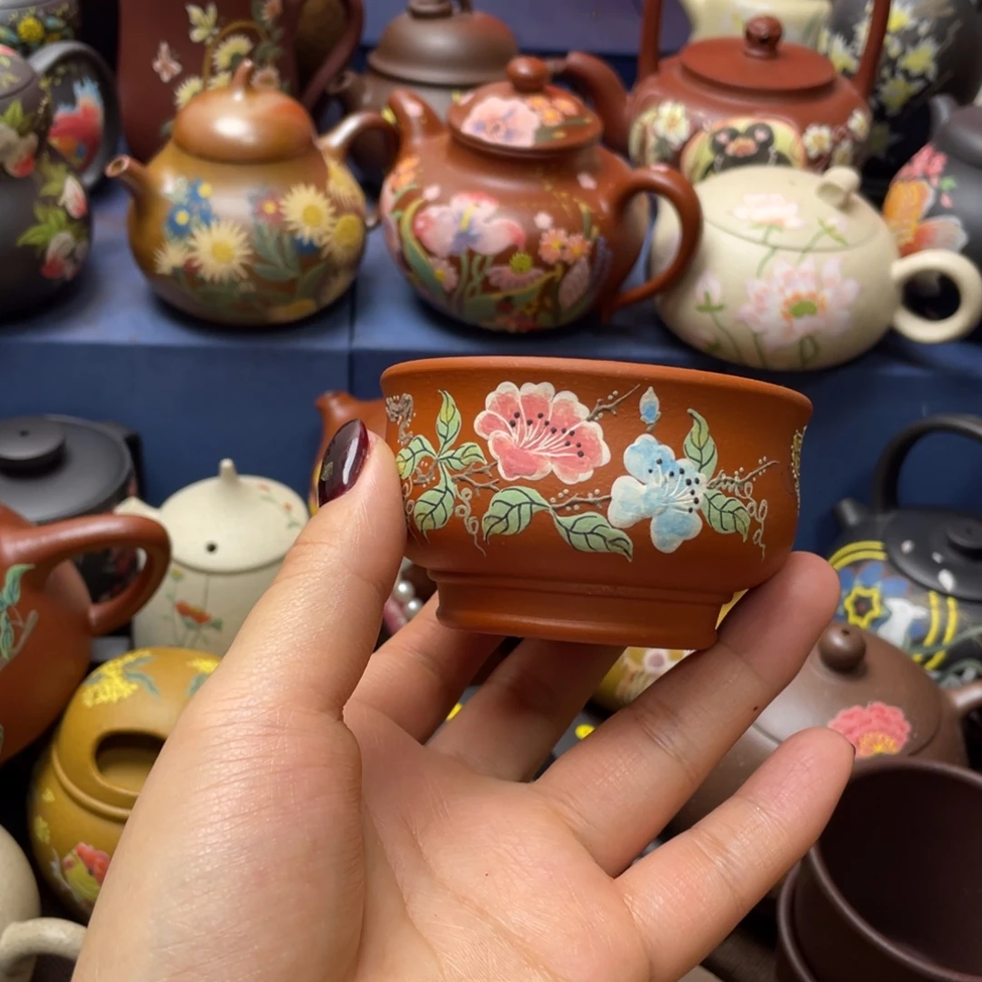 红泥茶杯紫砂主人杯100cc