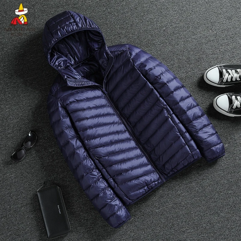 Mexican/稻草人轻薄羽绒服连帽轻薄外套韩版风格青少年保暖秋冬季