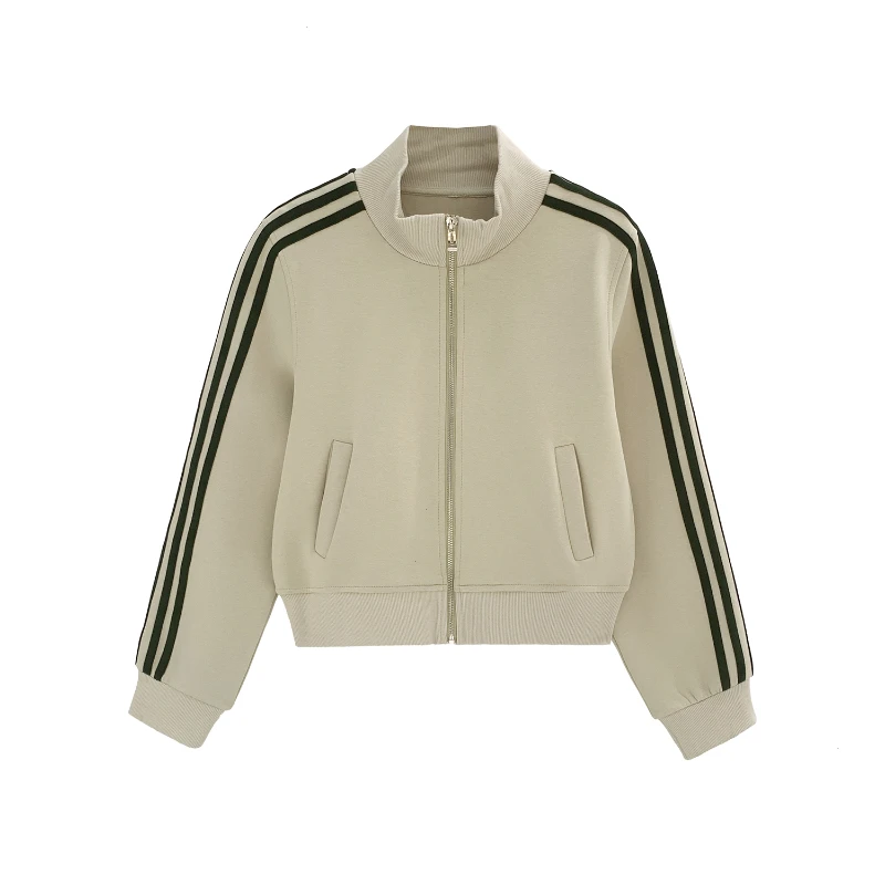 百搭立领独特拉链短款卫衣外套秋冬运动别致休闲百搭收腰上衣洋气