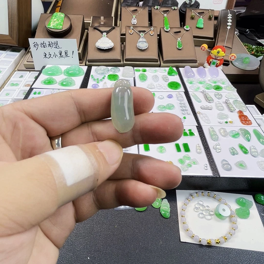 裸石翡翠JF0051 糯冰晴水福瓜
