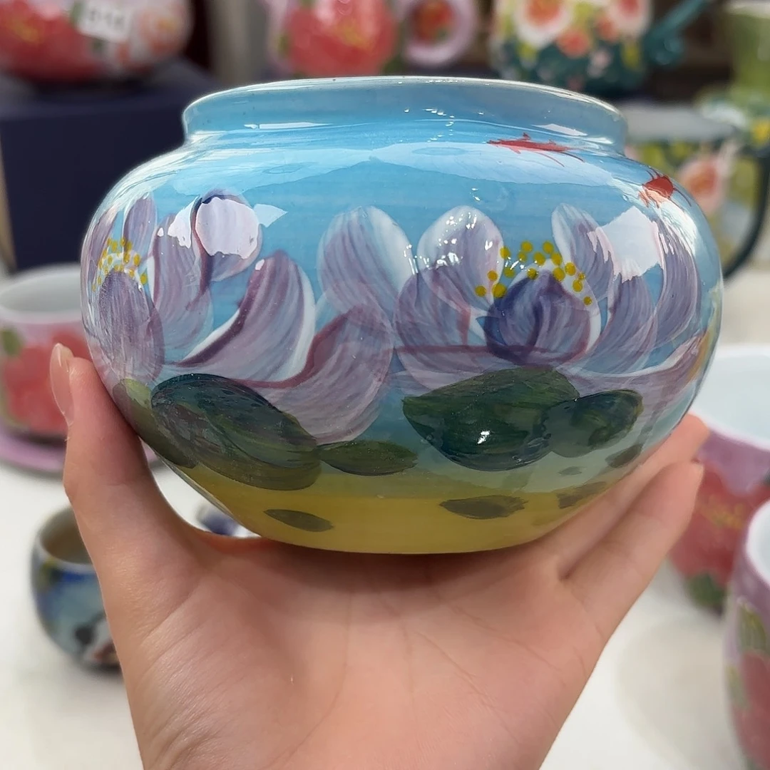 景德镇手绘高温釉下彩陶瓷茶具