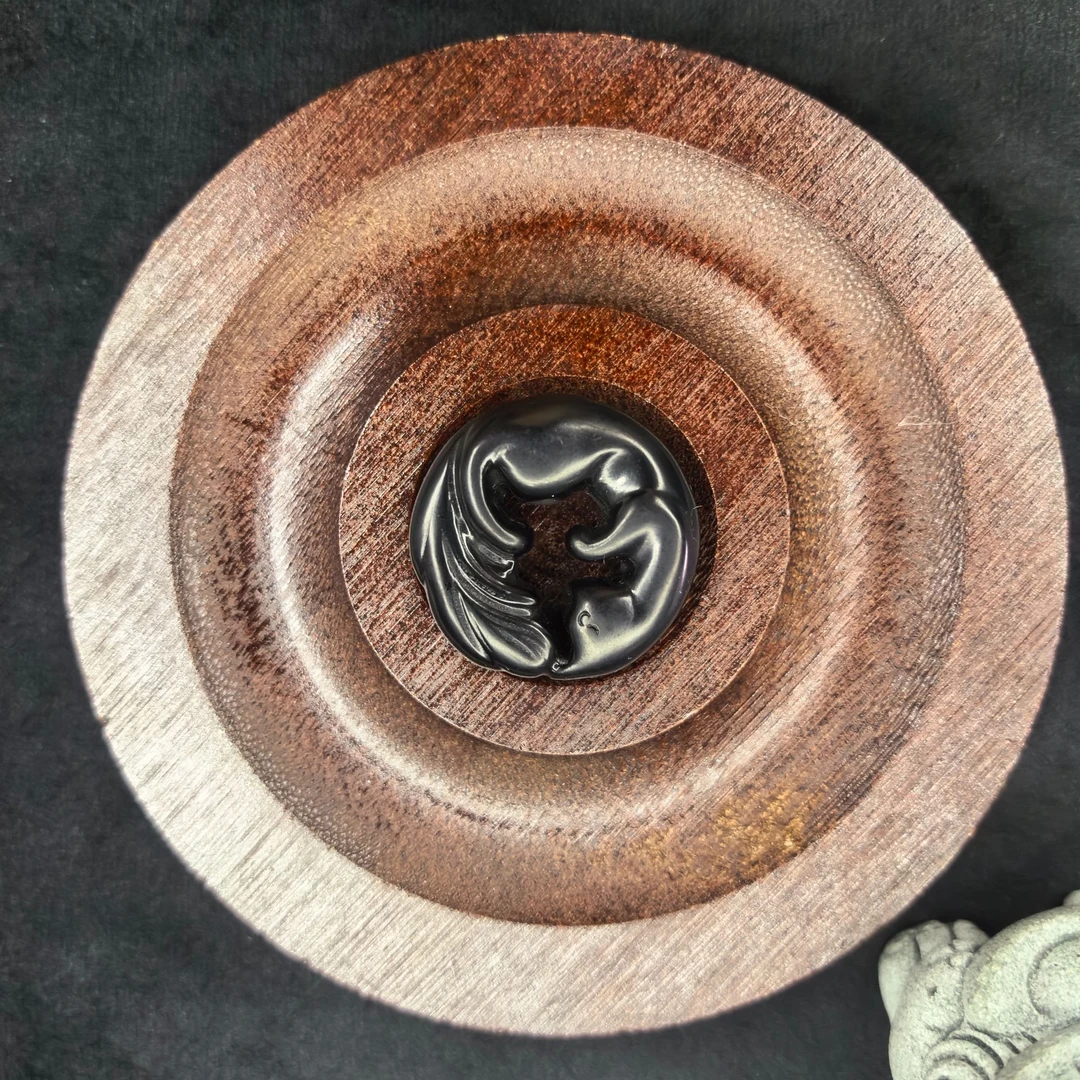 非金属陶瓷吊坠 有时【凤九】吊坠无绳29.3mm天然玉石简约气质