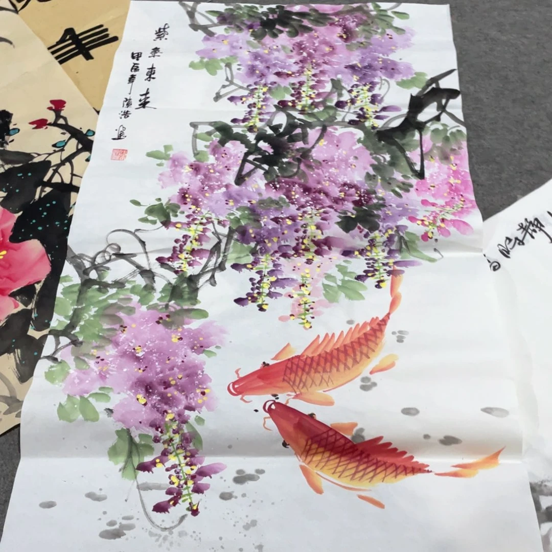 国画国画作品画心一张