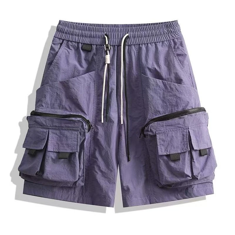 935紫色重工青少年夏季新款工装短裤