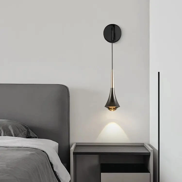 轻奢卧室床头灯新款led走廊过道楼梯客厅主卧壁灯