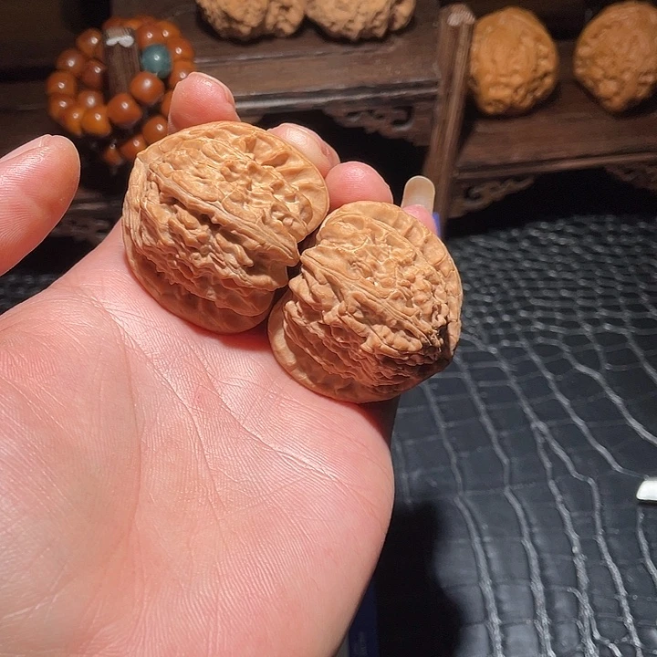 吊坠文玩核桃白狮子41