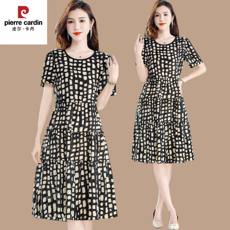 夏季洋气连衣裙2025新款休闲简约大气减龄高腰显瘦中长款高档裙子