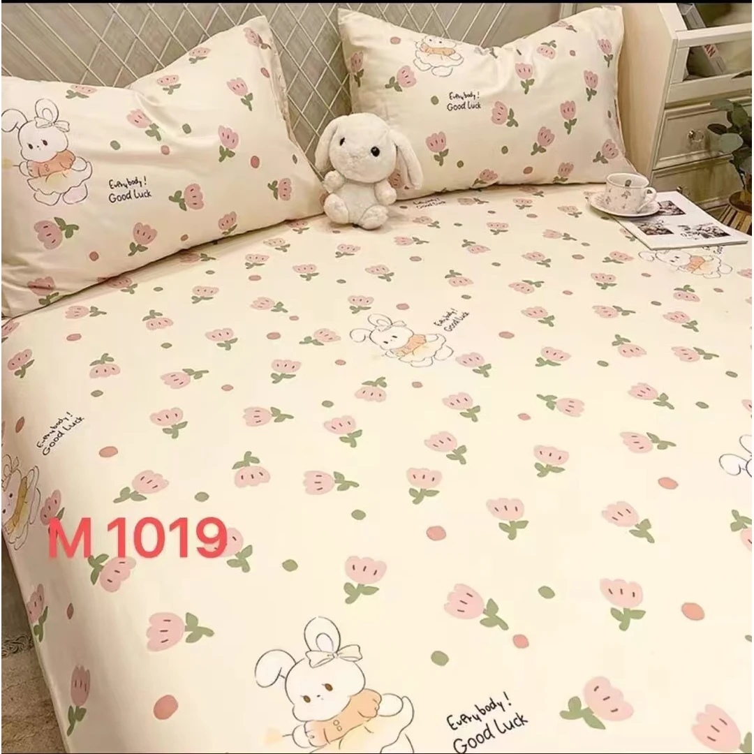 【甜甜家】郁金小兔：100支高支高密小清新100棉三件套