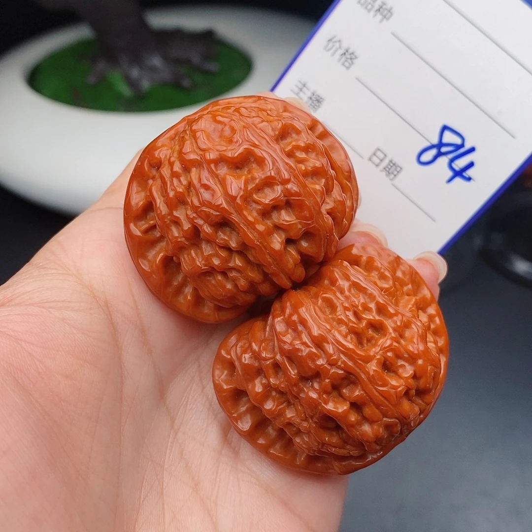把件文玩核桃43球白84