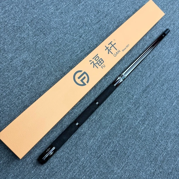 福杆FG03coco西尾款木三段式黑檀皮把大头台球杆适合九球玩法