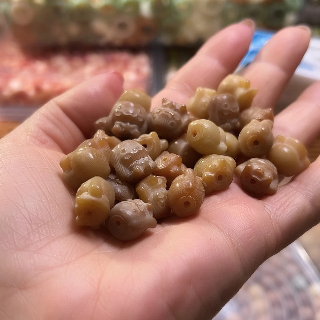 菩提根/象牙果吊坠微瑕玉桂狗10颗