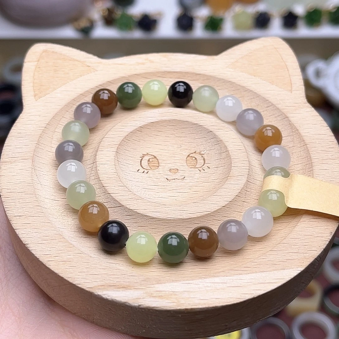 未镶嵌戒指和田玉卡8糖果新品