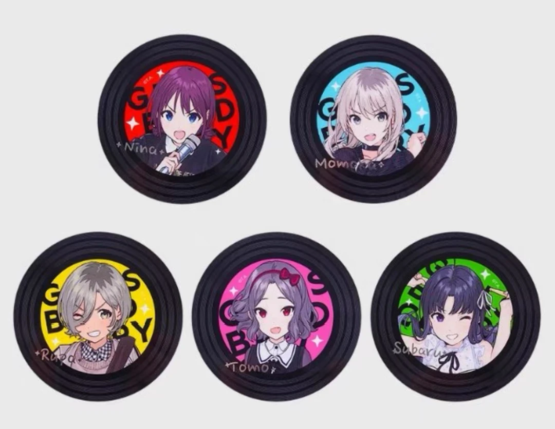 正版国谷-《哭泣少女乐队》GIRLS BAND CRY-黑胶亚克力杯垫潮玩盲盒