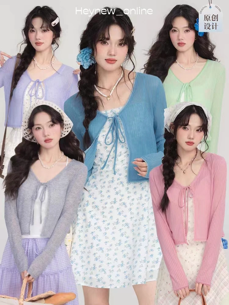 【开衫在这！设计师款！】糖果色系微透开衫-5C1199