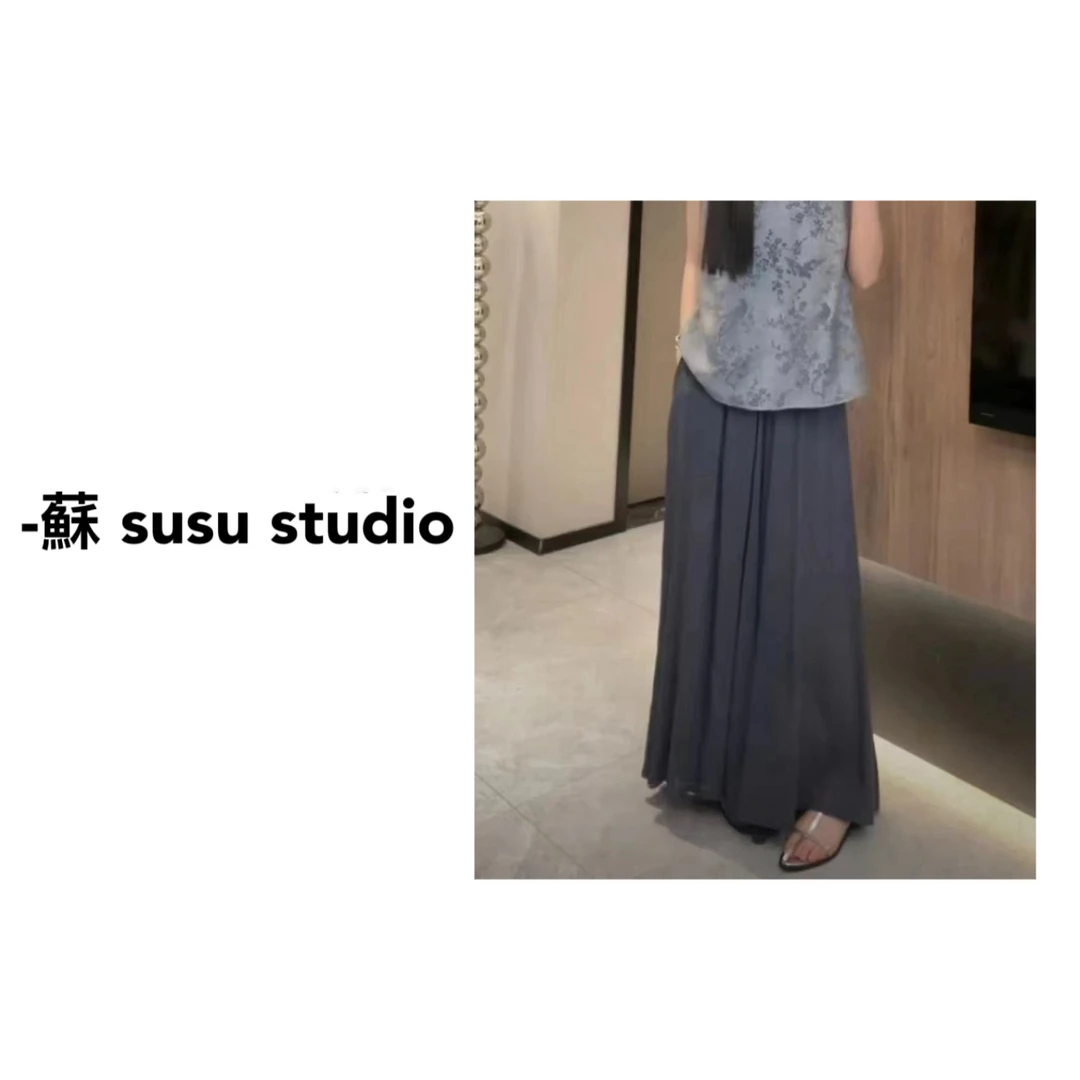 x24052夏款显气质高腰山本阔腿裤女