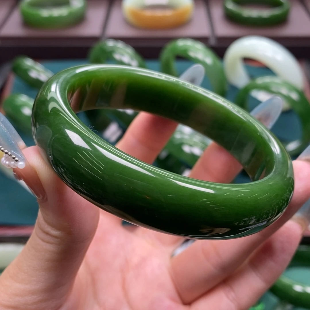 和田玉（碧玉）未镶嵌手镯6162